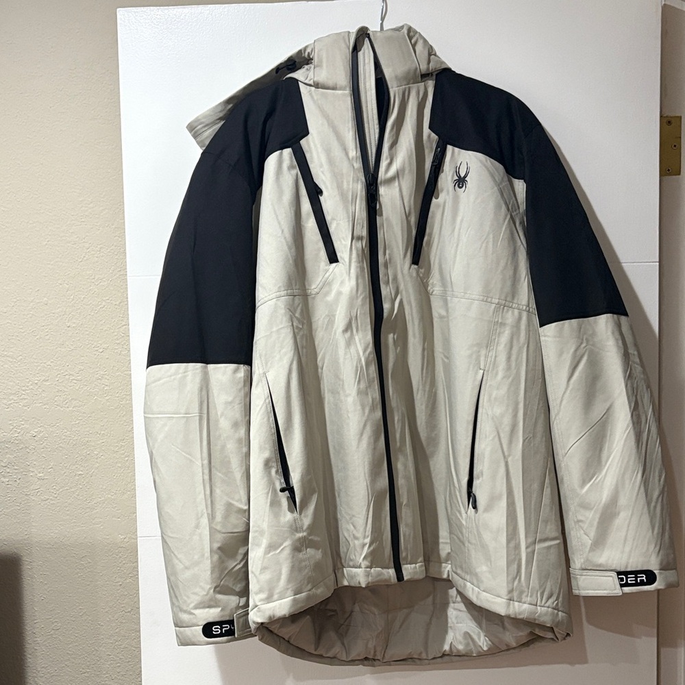 Spyder Men's Black and White Ski Jacket
